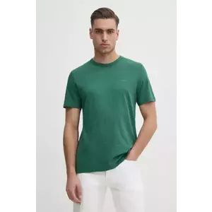 BOSS tricou BOSS ORANGE barbati, culoarea verde, neted imagine