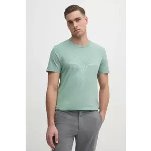 Joop! tricou din bumbac Alerio barbati, culoarea verde, cu imprimeu, 30042432 10017941 imagine