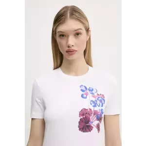 Desigual tricou BOTANICAL LA femei, culoarea alb, 25SWTK48 imagine