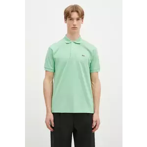 Lacoste polo de bumbac culoarea verde, uni L1212-001 imagine