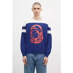 Billionaire Boys Club pulover din amestec de cașmir Astro Knitted Crewneck culoarea albastru marin, B24325 imagine