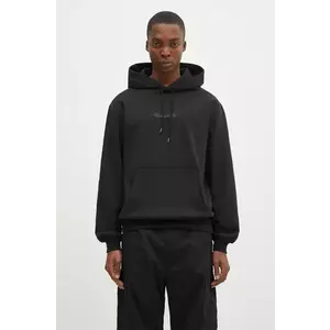 Maharishi hanorac de bumbac Maharishi Organic Hooded Sweat barbati, culoarea negru, cu glugă, cu imprimeu, 4622.BLACK imagine