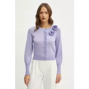 Luisa Spagnoli cardigan din lana femei, culoarea violet, light, 100024 imagine