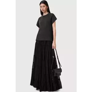 AllSaints fusta EVA culoarea negru, maxi, evazati, W061RC imagine