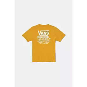 Vans tricou de bumbac pentru copii Sneaky culoarea galben, cu imprimeu, VN000MK2BL21 imagine