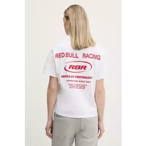 Red Bull Racing x Pepe Jeans tricou din bumbac CLUB TEE 2 femei, culoarea alb, RL500012 imagine