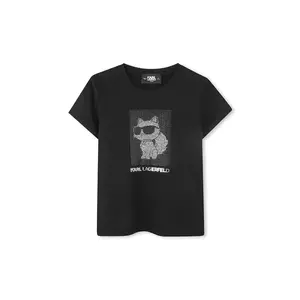 Karl Lagerfeld tricou copii culoarea negru, Z30489 imagine