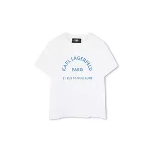 Karl Lagerfeld tricou de bumbac pentru copii culoarea alb, cu imprimeu, Z30439 imagine