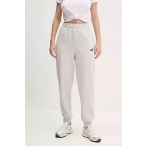 Puma pantaloni de trening femei, culoarea gri, cu imprimeu, 682456 imagine