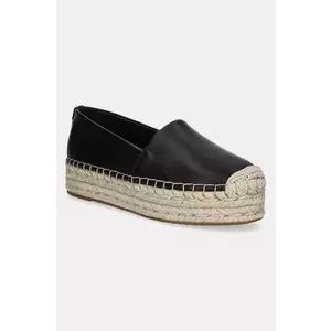 MICHAEL Michael Kors espadrile de piele Lynn culoarea negru, cu platforma, 40S5LYFP1L.001 imagine