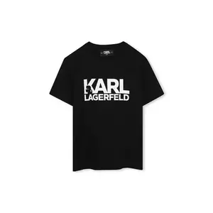 Karl Lagerfeld tricou de bumbac pentru copii culoarea negru, cu imprimeu, Z30435 imagine