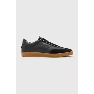 AllSaints sneakers din piele Leo Low Top culoarea negru, M008FC imagine