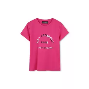 Karl Lagerfeld tricou copii culoarea roz, Z30447 imagine