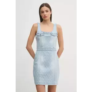 Rochie mini de denim cu croiala in A imagine