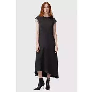 AllSaints rochie LYRA culoarea negru, midi, drept, W142DB imagine