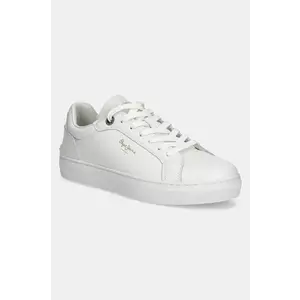 Pepe Jeans sneakers din piele CAMDEN EDITION M barbati, culoarea alb, PMS00045 imagine