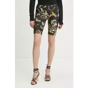 Versace Jeans Couture pantaloni scurti femei, culoarea negru, modelator, medium waist, 78HAC106 JS470 imagine