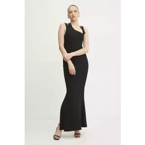 Versace Jeans Couture rochie culoarea negru, maxi, evazati, 78HAO973 J0004 imagine