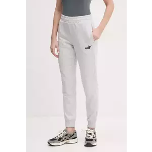 Puma pantaloni de trening femei, culoarea gri, cu imprimeu, 682450 imagine