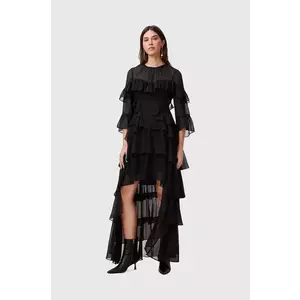 AllSaints rochie NAT culoarea negru, maxi, evazati, W191DC imagine