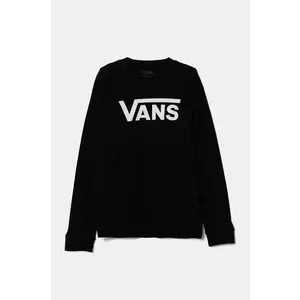 Vans longsleeve din bumbac pentru copii CLASSIC culoarea negru, cu imprimeu, VN000XOIBLK1 imagine