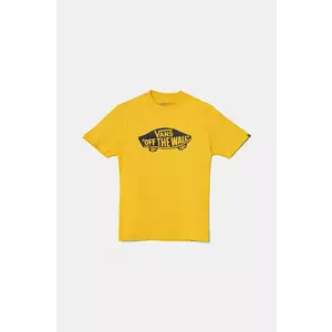 Vans tricou de bumbac pentru copii STYLE 76 culoarea galben, cu imprimeu, VN000IVEZX71 imagine