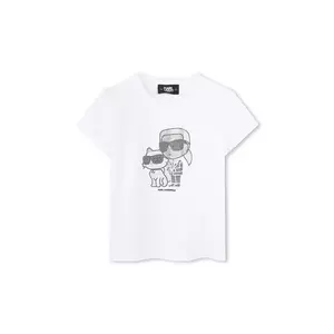 Karl Lagerfeld tricou copii culoarea alb, Z30489 imagine