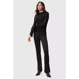 AllSaints pantaloni RYLA femei, culoarea negru, evazati, high waist, W025TC imagine