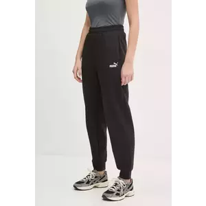 Puma pantaloni de trening femei, culoarea negru, neted, 682458 imagine