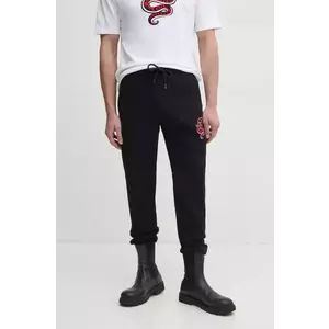 Karl Lagerfeld pantaloni de trening barbati, culoarea negru, cu imprimeu, 551900.705402 imagine