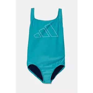 adidas Performance costum de baie dintr-o bucată pentru copii culoarea turcoaz, JJ0431 imagine