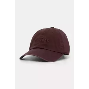 adidas șapcă de baseball din bumbac culoarea bordo, cu imprimeu, JF6042 imagine