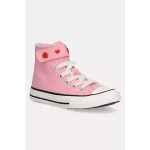 Converse tenisi copii Chuck Taylor All Star 1V culoarea roz, A10714C imagine