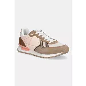 Pepe Jeans sneakers BRIT CAMP W femei, culoarea maro, PLS40038 imagine