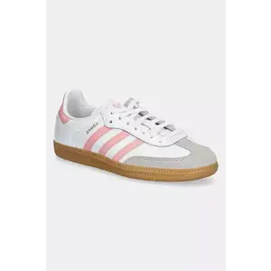 adidas Originals sneakers din piele SAMBA OG culoarea roz, JP5480 imagine