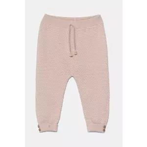 United Colors of Benetton pantaloni de trening pentru bebeluși culoarea roz, neted, 1294AF006 imagine