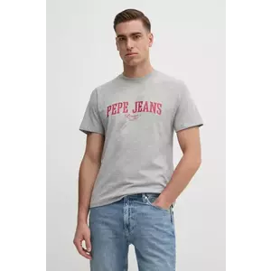 Pepe Jeans tricou DERRIL TEE barbati, culoarea gri, cu imprimeu, PM509766 imagine