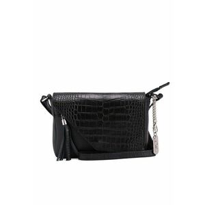 Geanta crossbody de piele cu aspect de piele de crocodil imagine