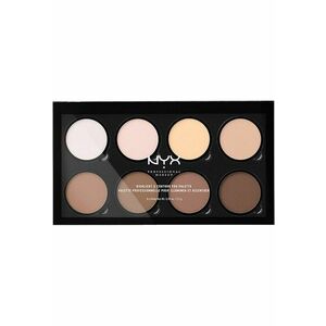 Paleta de iluminare si conturare NYX PM Highlight and Contour Pro Palette - 21.6 g imagine