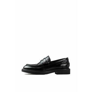 Pantofi loafer din piele cu toc masiv imagine