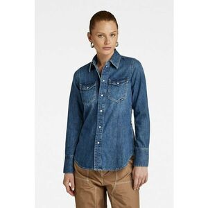 Camasa slim fit de denim Western imagine