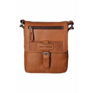 Geanta crossbody din piele cu bareta logo 24107 imagine