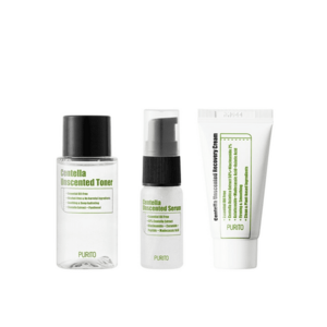 Kit de mini produse cu Centella - fara parfum: Toner - 30 ml + Ser - 15 ml + Crema de fata - 12 ml imagine