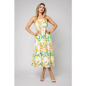 Rochie midi cu detalii florale imagine