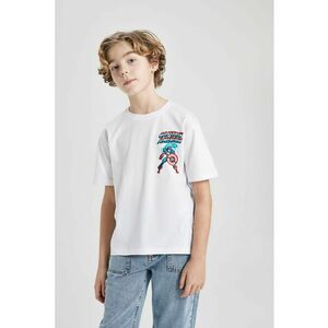 Tricou de bumbac cu imprimeu Captain America imagine