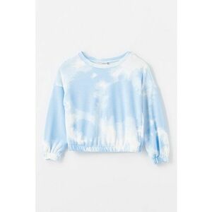 Bluza de trening cu imprimeu tie-dye si maneci cazute imagine