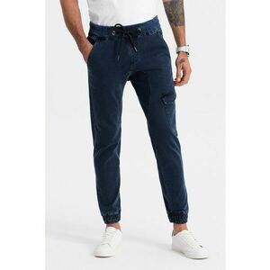 Pantaloni jogger cargo cu snur imagine