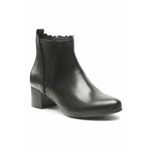 Botine dama - 301235408 - Piele naturala - Negru imagine