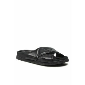 Papuci flip-flop dama - Piele naturala - Negru imagine