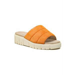 Papuci flip-flop dama - 301925729 - Piele naturala - Portocaliu imagine